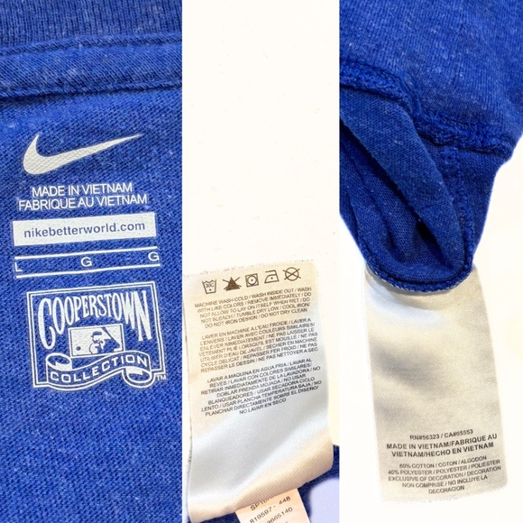 Toronto Blue Jays Nike Cooperstown Collection ¾ Sleeve Top Size L - Picture 7 of 7